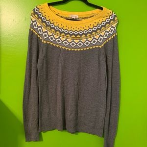 Gray and Yellow Sweater